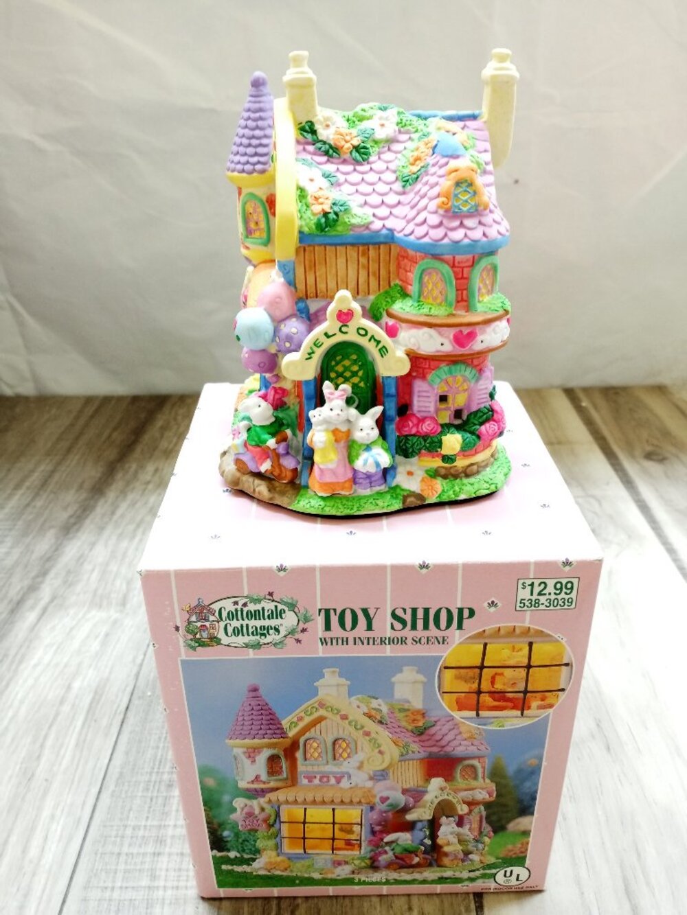 TOY SHOP Cottontale Cottages Easter Village Porcelain Painted House